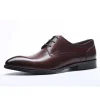 Mens Pointed Toe Derby Wedding Shoes