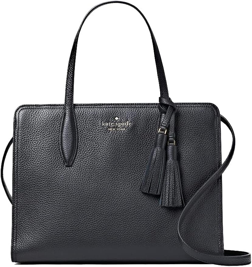 Kate Spade New York Rowe Medium Top Zip Satchel Crossbody Bag Black