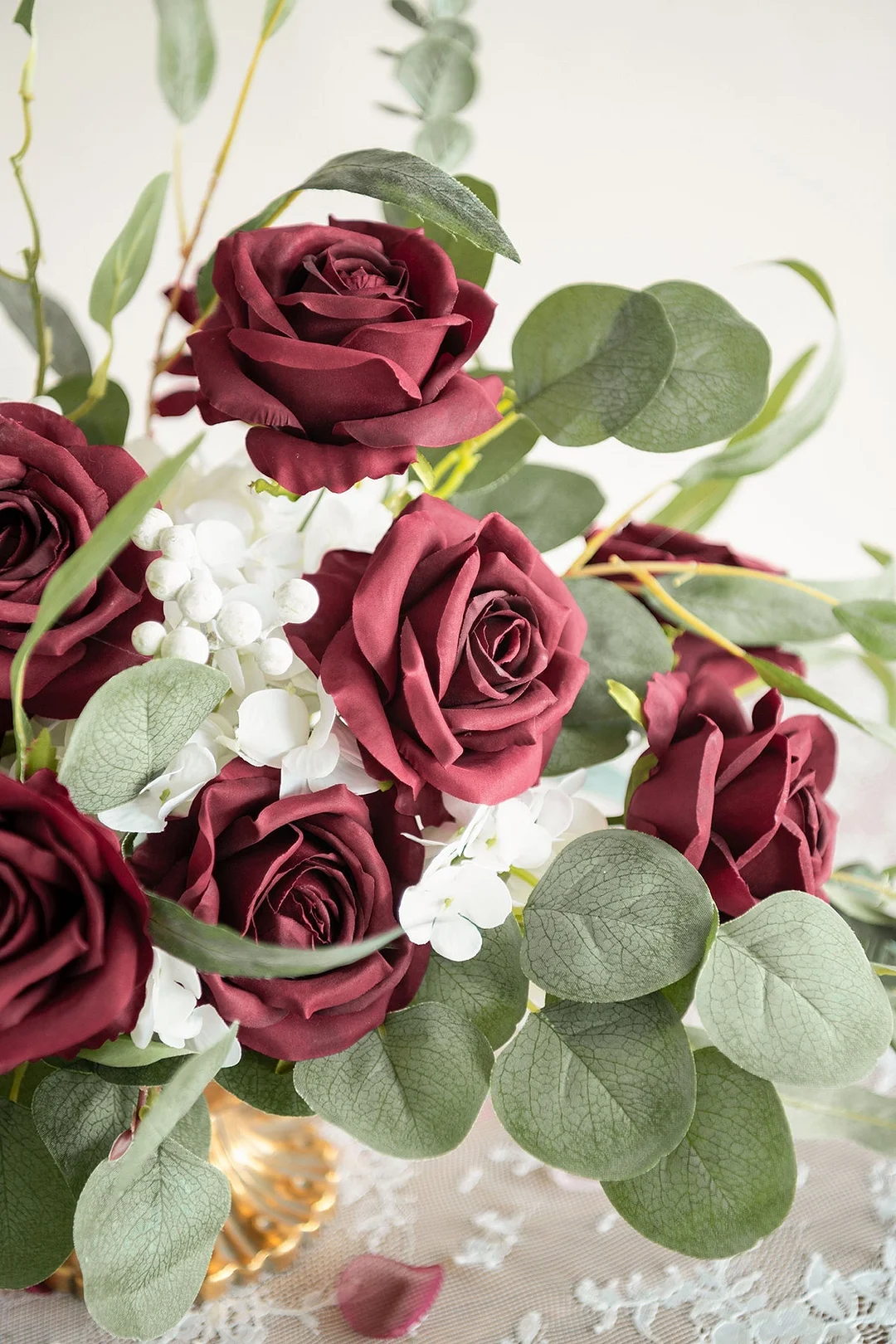 3.5" Silk Vendela Rose with Stem - 8 Styles