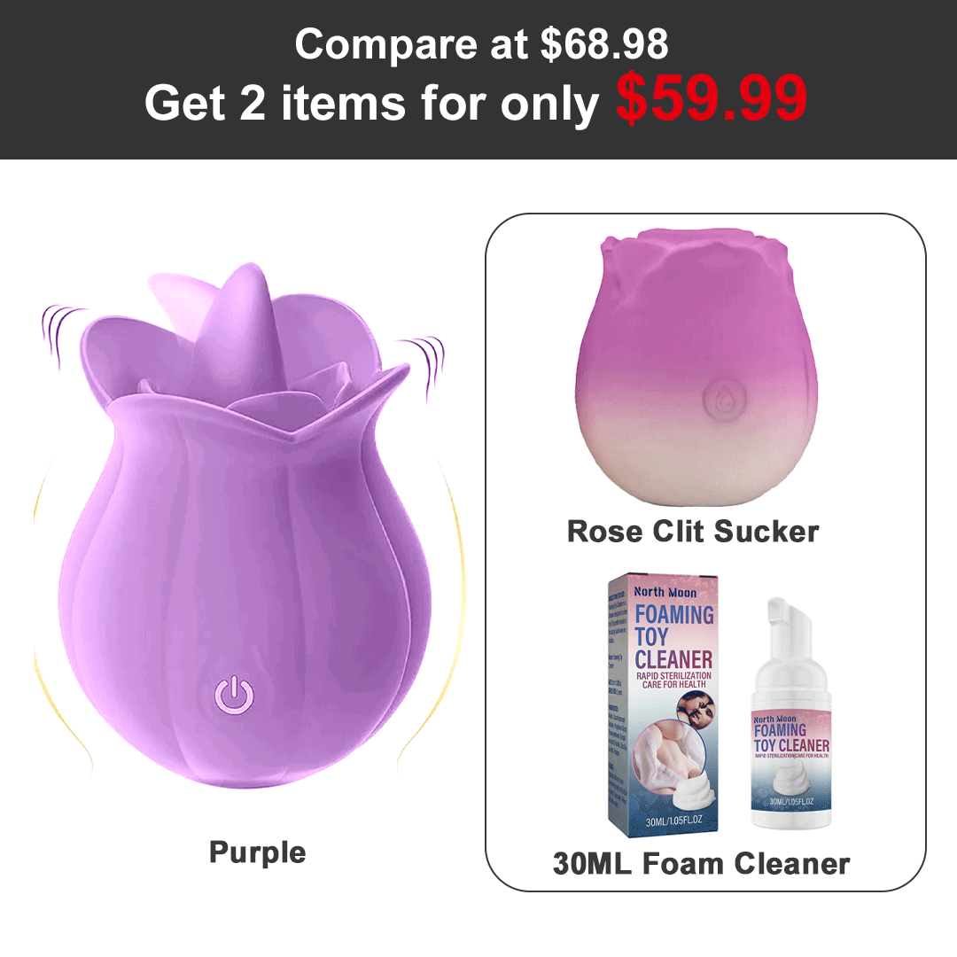 10 Speeds Rose Vibrator With Tongue