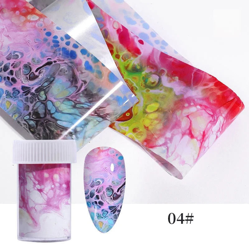 1 Roll Snowflake Christmas Sparkly Nail Foils Marble Series Nail Art Transfer Sticker Nail Decorations DIY Nail Accessories