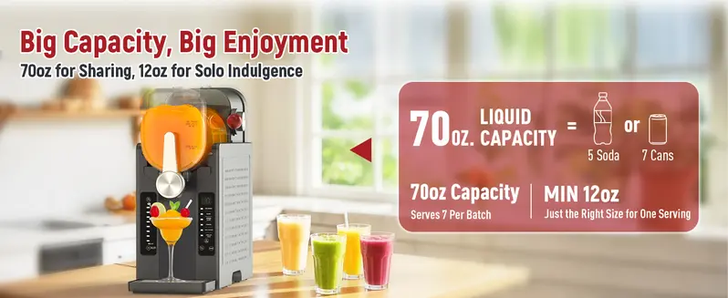 BizAura Smoothie Maker Product Introduction: FathersdayGift Home All-in-One Smoothie Maker Without Ice, Real-time Temperature Display, Automatic Cleaning, 6 Presets | Frozen Margarita, Cocktail, Smoothie, Ice Cream, Smoothie, Milkshake, Summer Party 6