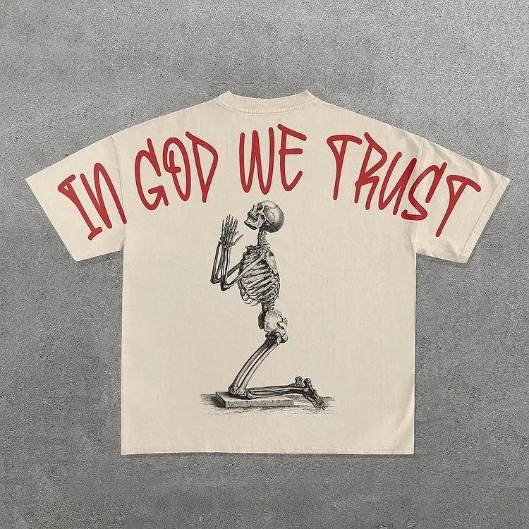 Moonsfashionss Vintage In God We Trust Graphic 100 Cotton T-shirt