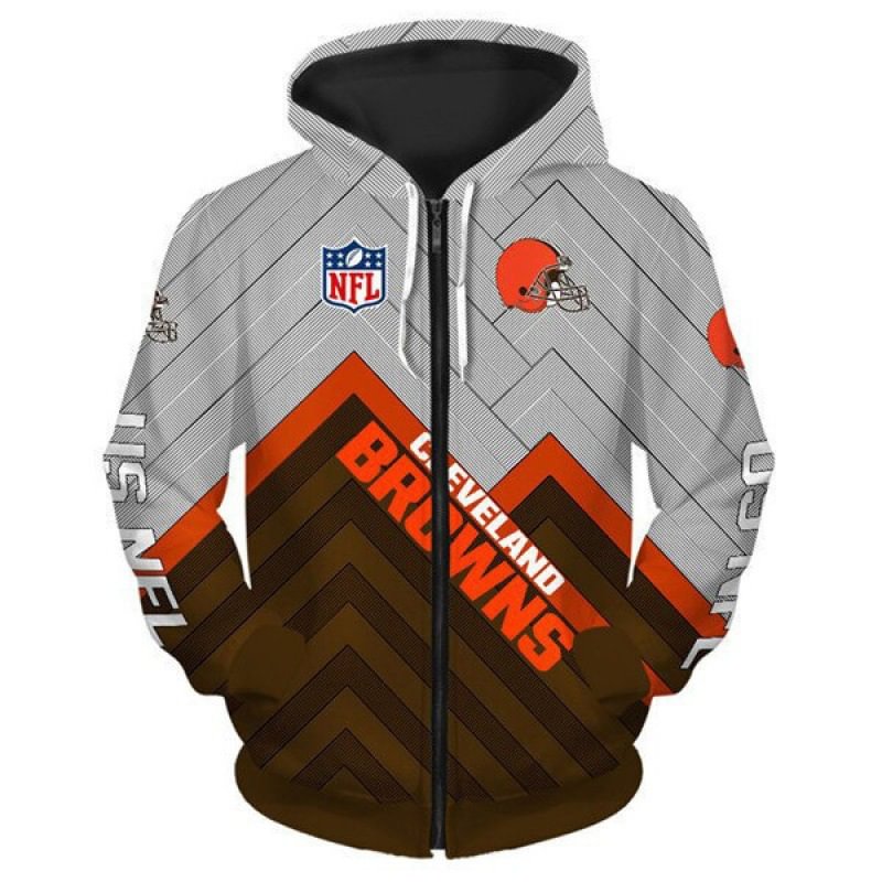 Cleveland Browns NFL Team Zipper Hoodie
