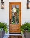 Cream Hydrangea Door Hanger Basket Wreath-mysite-Adracos