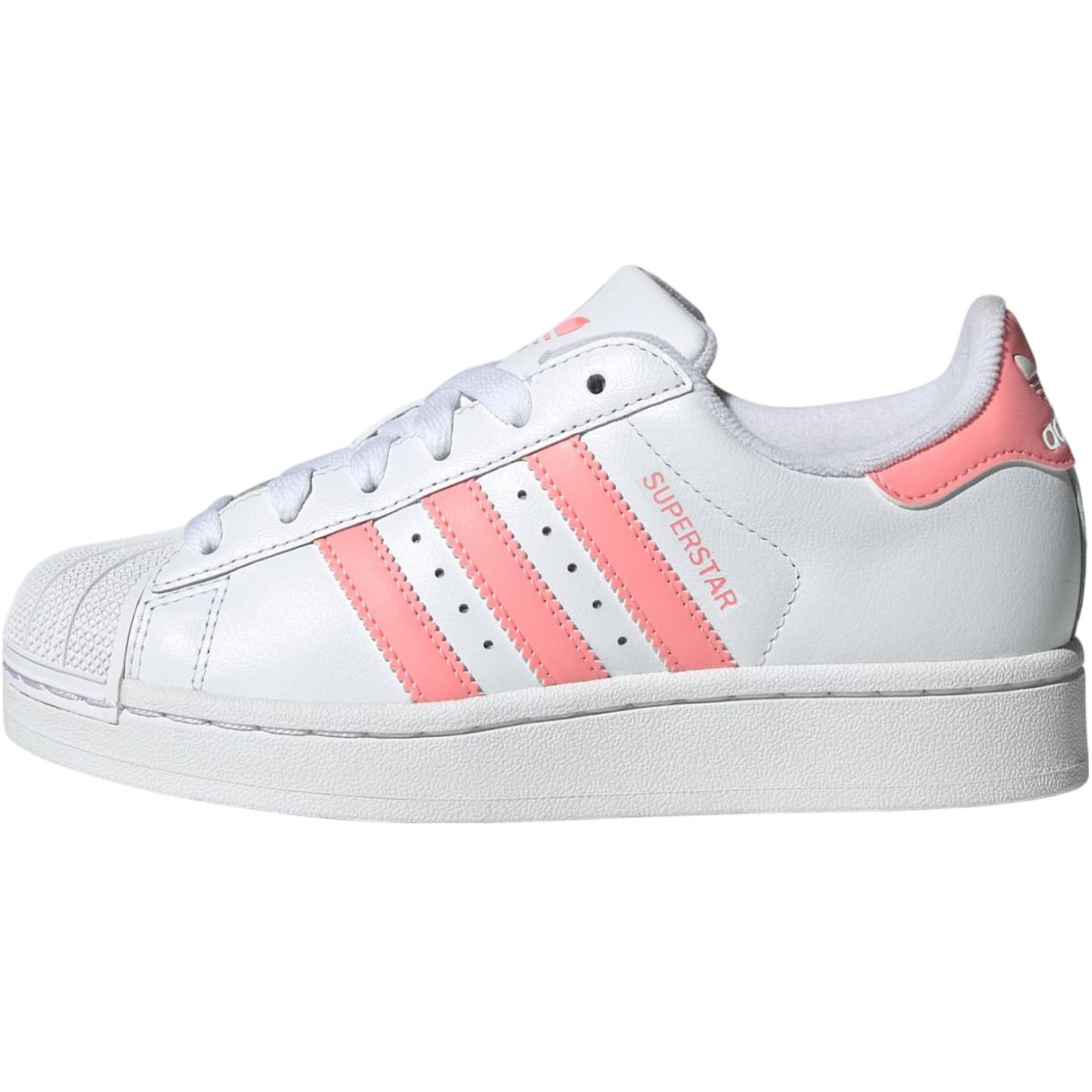 Adidas Originals Superstar 2 Low Top Kids' Skateboarding Shoes Cloud White/Semi Pink Teenagers