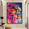 (Big Size)Anime Super Mario - 11CT Stamped Cross Stitch - 40*60cm