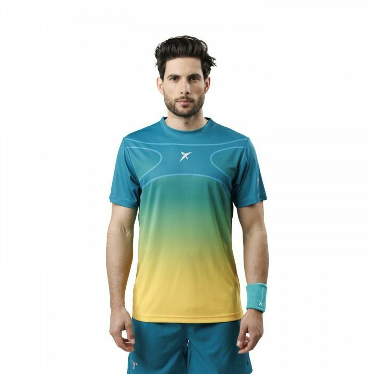 Men&rsquo;s Short Sleeve T-Shirt Drop Shot Alsai Campa Aquamarine