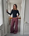 Sussa pants with details - Burgundy