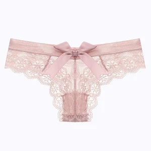 Lace sexy low waist seamless bow panties