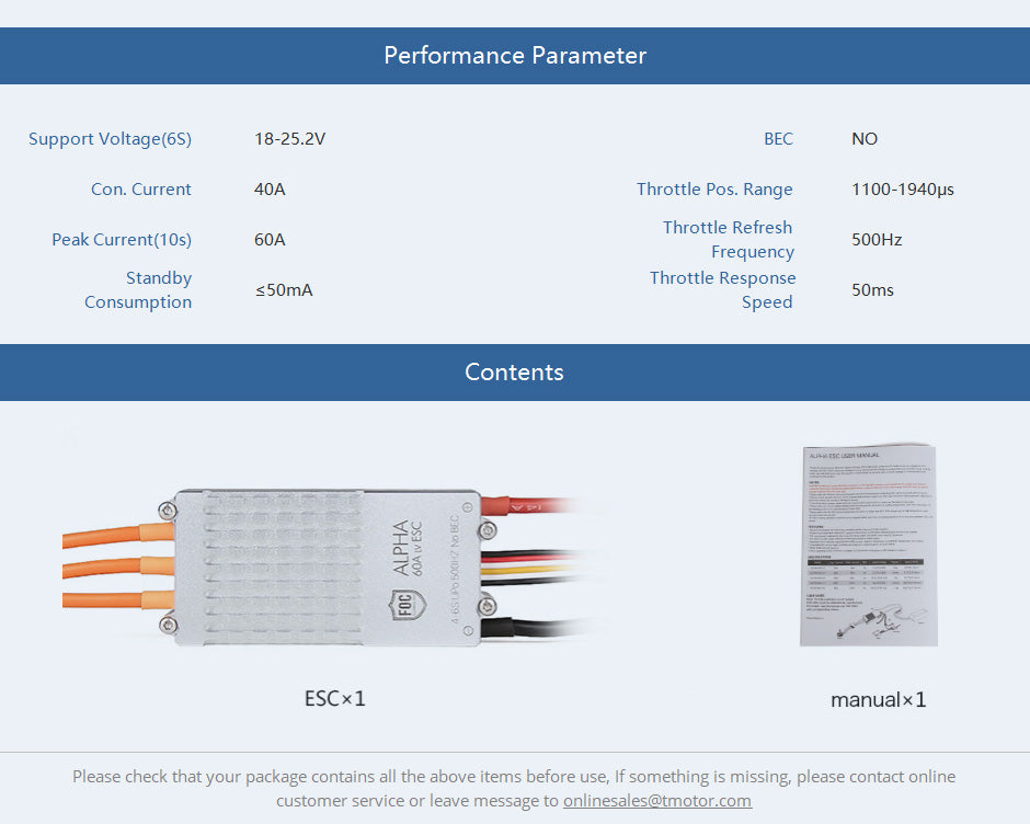 TMOTOR-Multirotor-ESC-Alpha60A-6S
