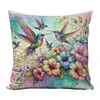 Flower Hummingbird-Pillow Case-3 strands 11CT Stamped Cross Stitch-45*45CM