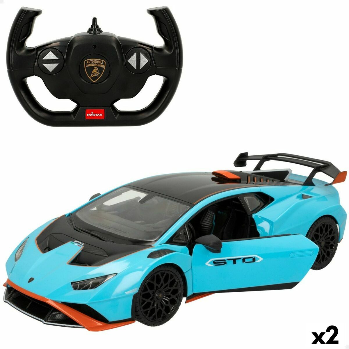 Remote-Controlled Car Lamborghini Hurac&aacute;n STO Blue 1:14 (2 Units)