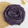 Solid Color Soft Cotton Linen Scarf Women Hijab Shawl