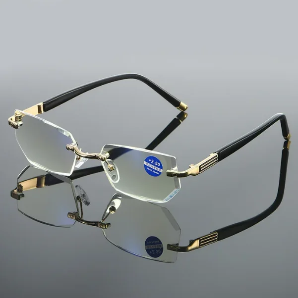 2023 New Sapphire high hardness anti-blue progressive Far And Near Dual-Use Reading Glasses