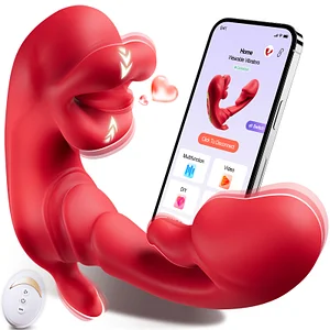 G Spot Vibrator Dildo Sex Toys With 9 Vibrating & Licking Biting Modes