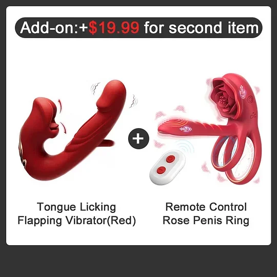 Tongue Licking Clit and G-spot Vibrator with Realistic Biting Motion