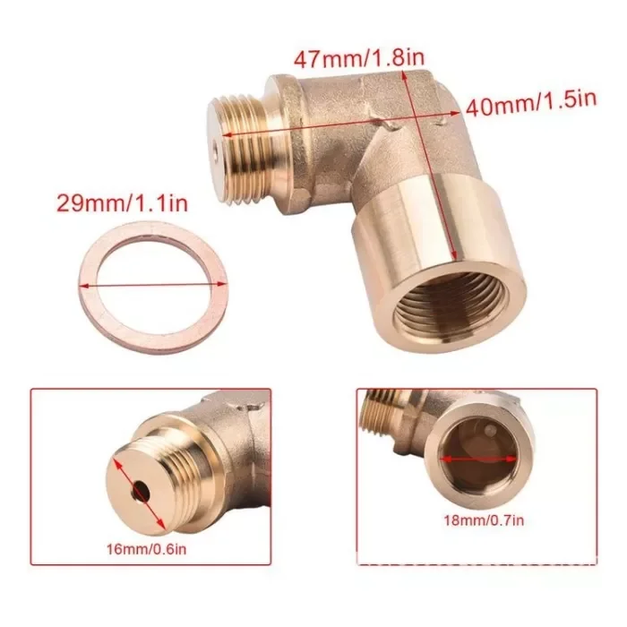 Garlaven M18 x 1.5 Adapter Exhaust 90 Degree Lambda O2 Oxygen Sensor Spacer Extender