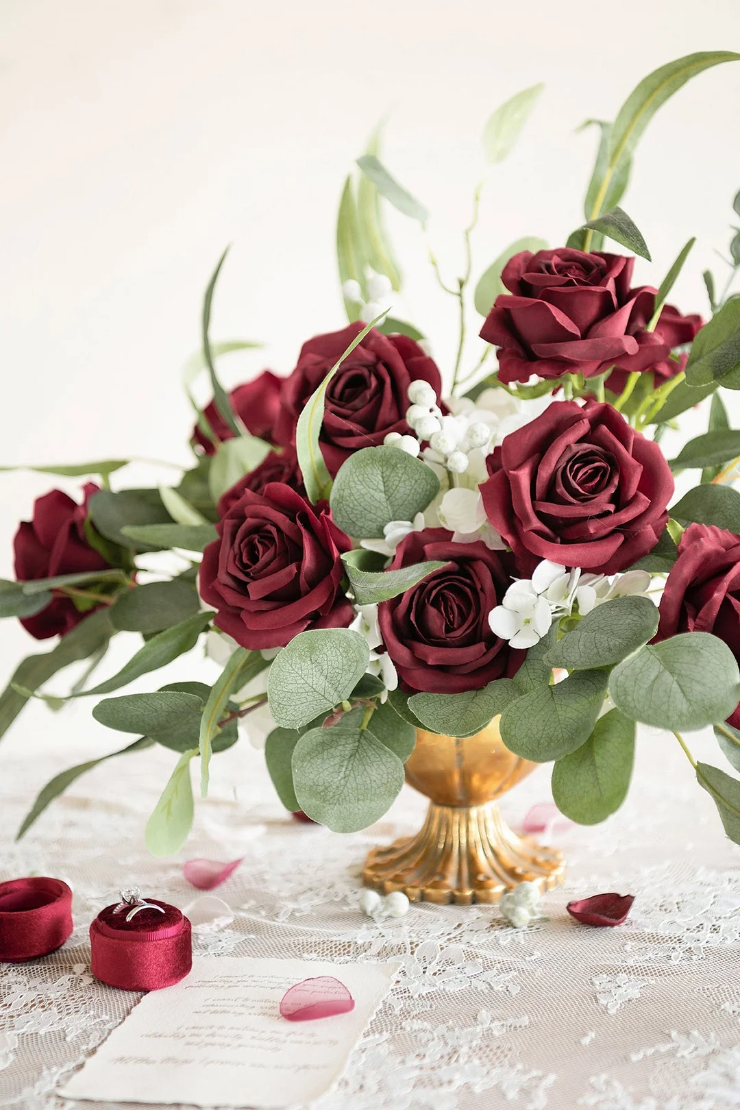 3.5" Silk Vendela Rose with Stem - 8 Styles