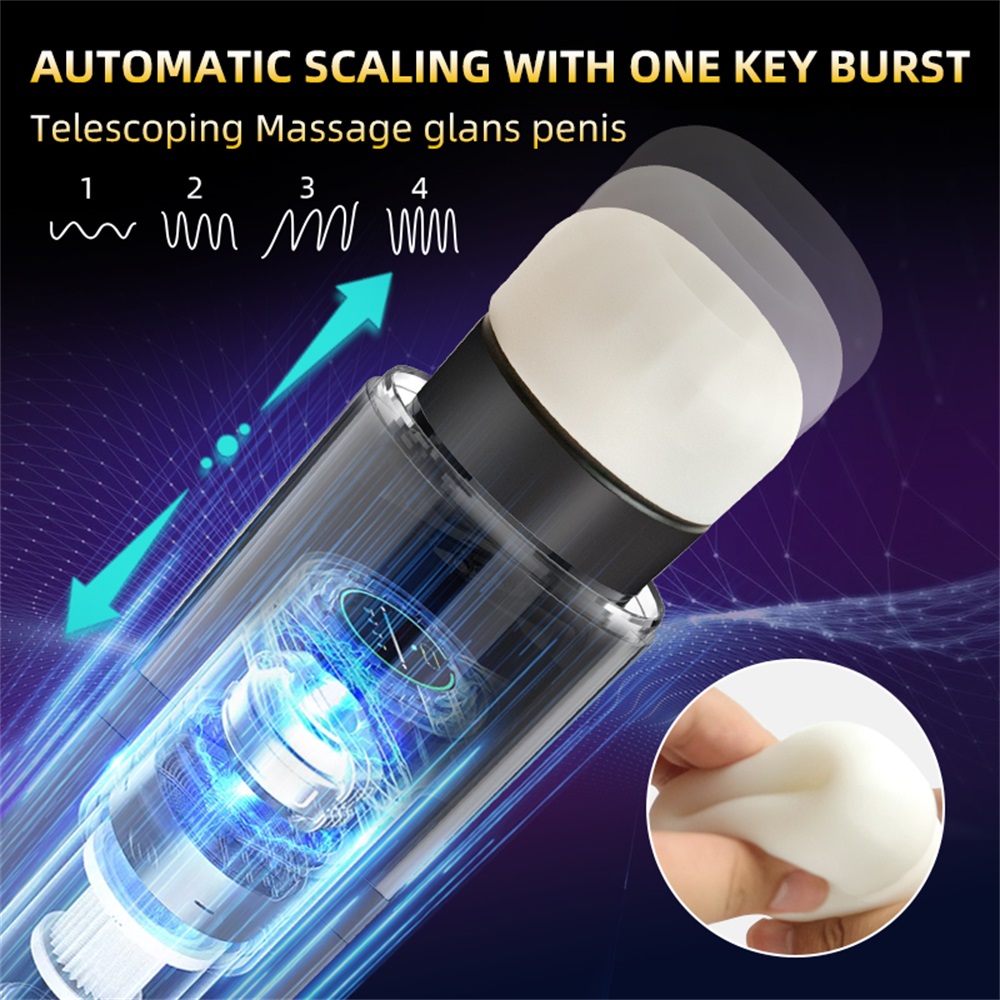 Century Wind Cup - 4 Telescopic Rotating Male Masturbator Cup