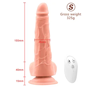 Wireless Remote Control Vibration Flex Swing Heating Dildo