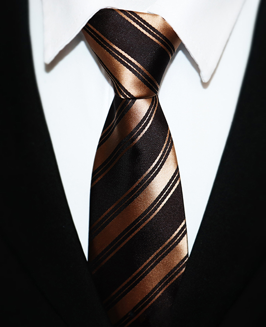 Business Contrast Striped Pattern Jacquard Versatile Ties