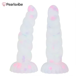 Pearlsvube Luminous Anal Plug With Sucker Multi Color Silicone Butt Sex Toys For Women