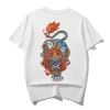 100% Cotton Round Neck Wealth God Brave Troops Embroidery Short Sleeve T-shirt