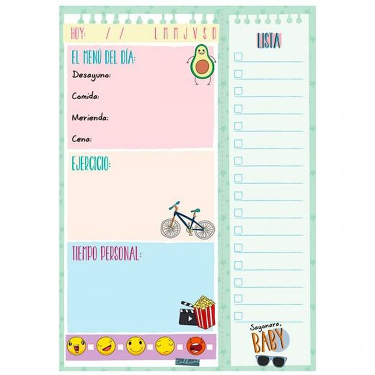 Daily planner Finocam TALKUAL 14,8 x 21 cm White
