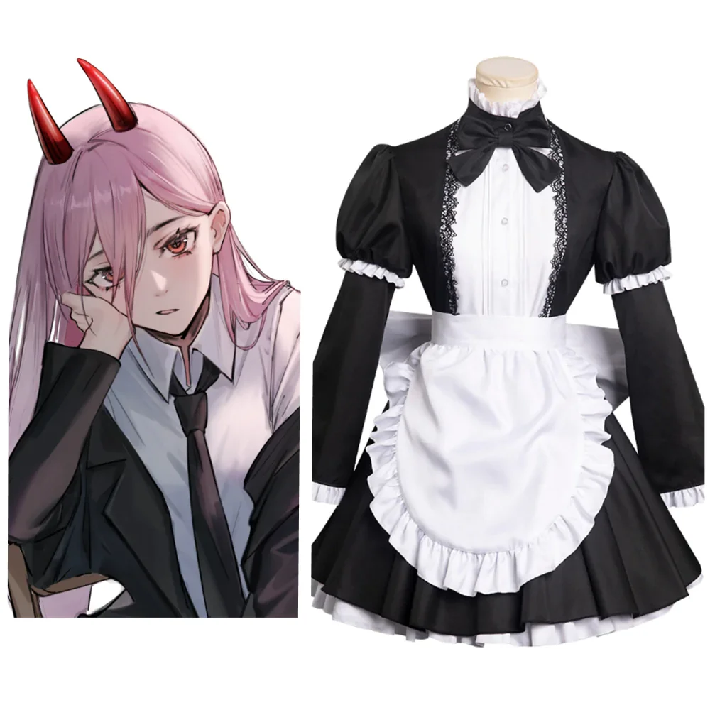 Chainsaw Man - Power Maid Dress Cosplay Costume Outfits Halloween Carnival Suit