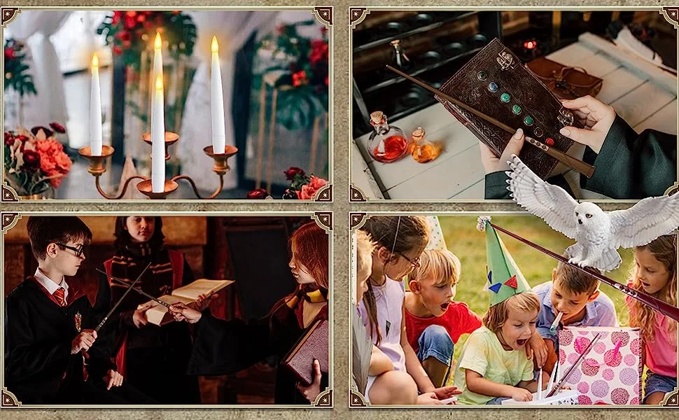 harry potter candles floating with wand remote