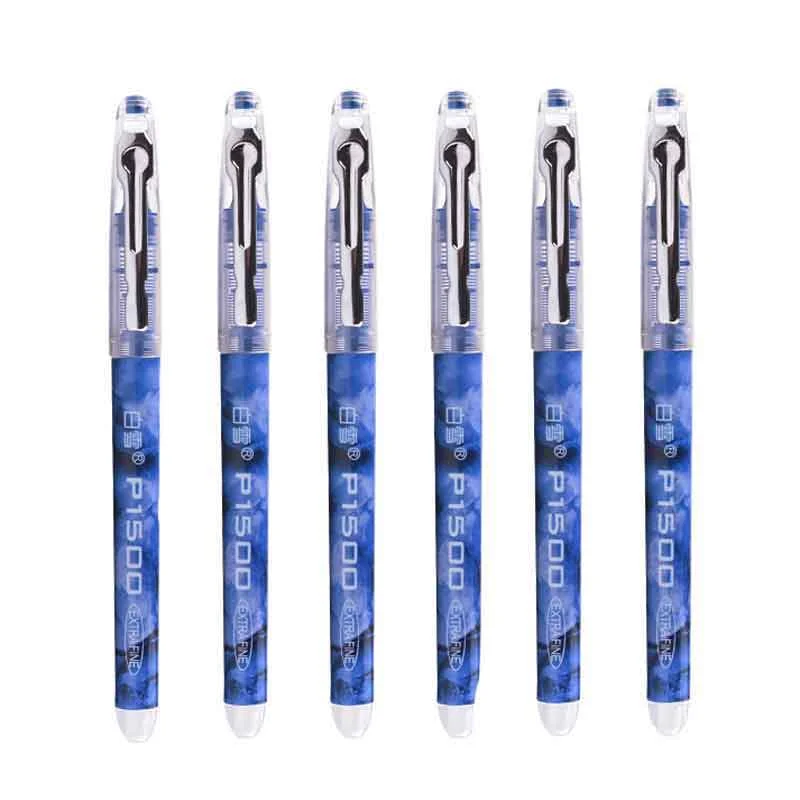 6/7 Pcs Large Capacity Gel Pen Set Rollerball Pens 0.5mm Quick-Drying Straight Liquid Pen for School Office Writing Stationery