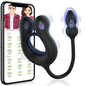 Three-point Vibration Prostate Massager & Penis Ring