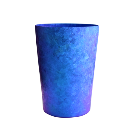 Titanium Coffee Cup (255ml) - Double-Walled Blue / Single