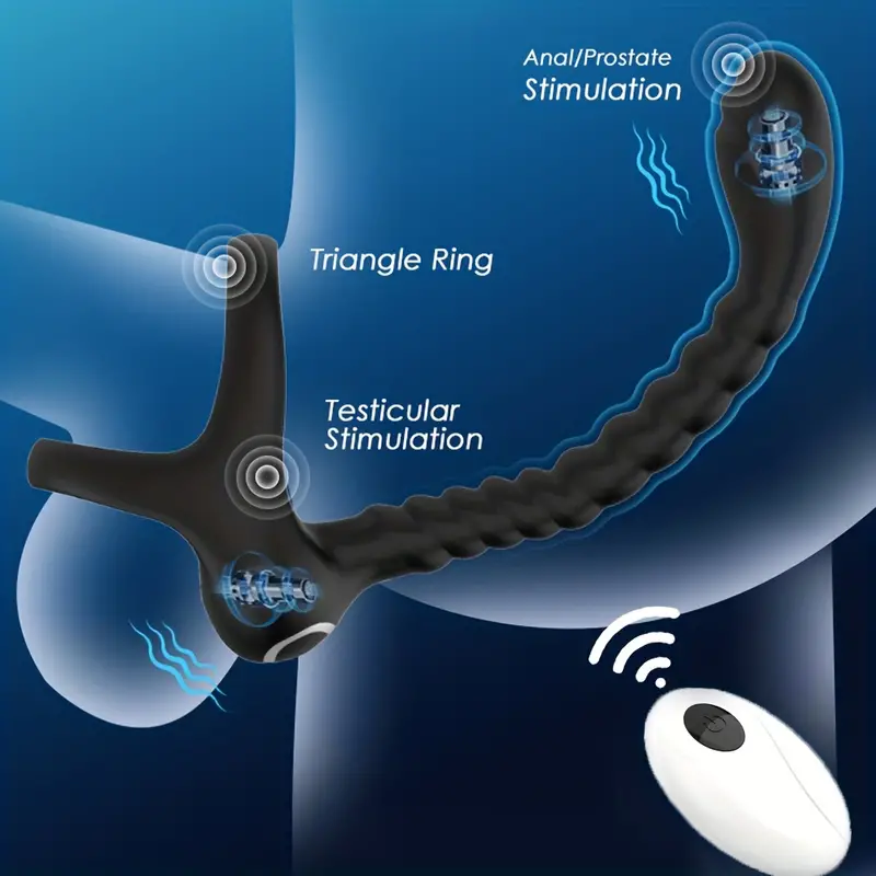 1pc vibrating cock ring prostate stimulator with double mini bullets anal adult couples sex toys for men remote control anal butt plug prostate massager penis ring vibrator male sex toy 10 modes silicone vibrators for men pleasure details 1