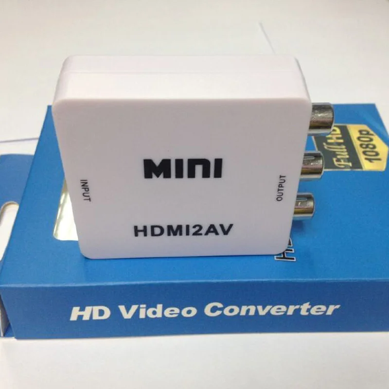 Mini HDMI To AV Full HD Video Converter 1080P HDMI Conver AV Plug And Play