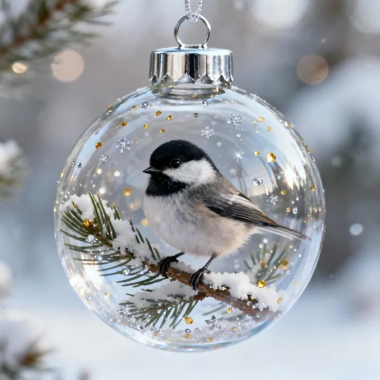 🐦2026 Cute Wildlife Christmas Glass Bauble Collection🥰(3D) 