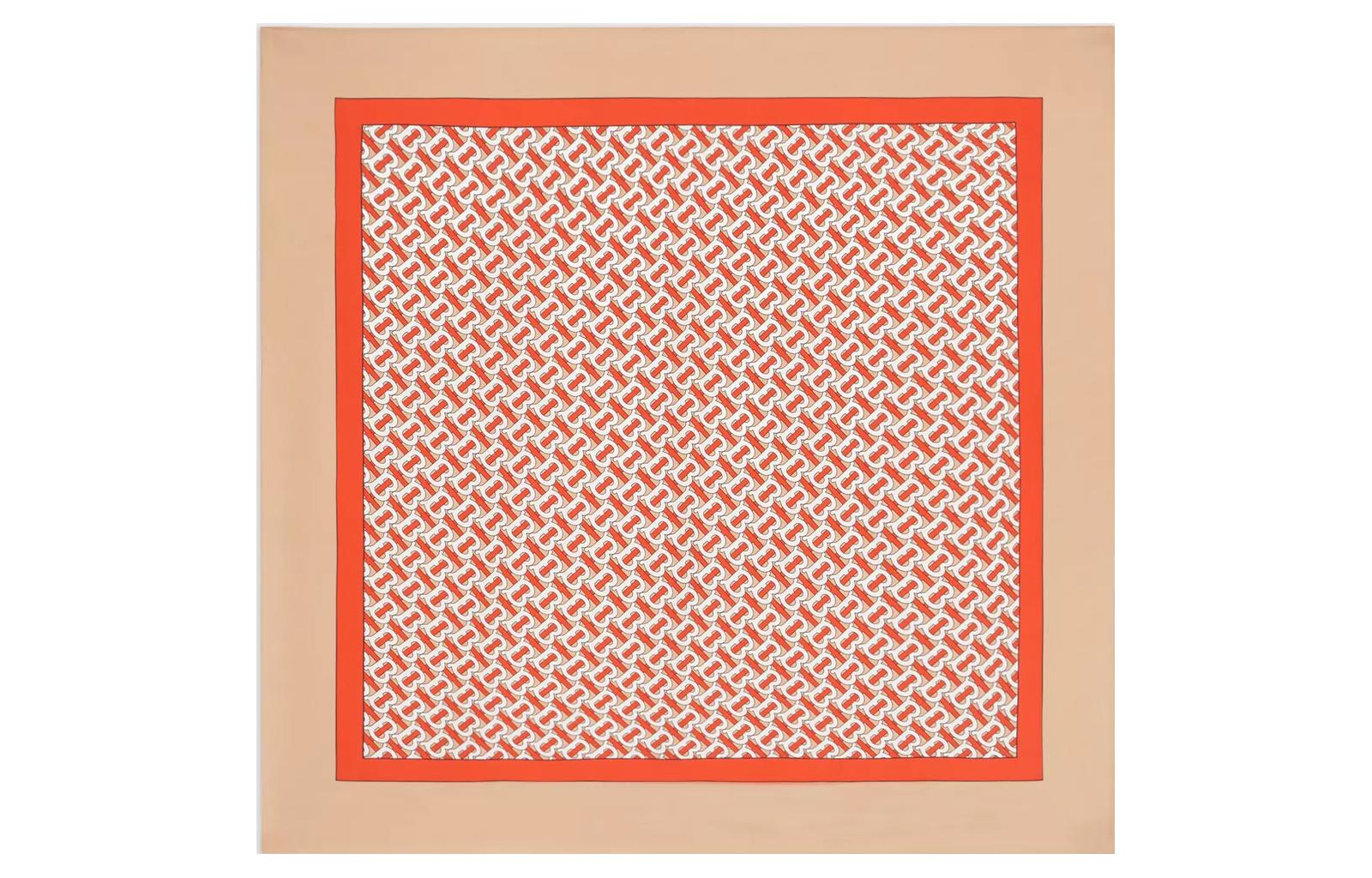 Burberry - Silk Scarves Unisex Vermilion