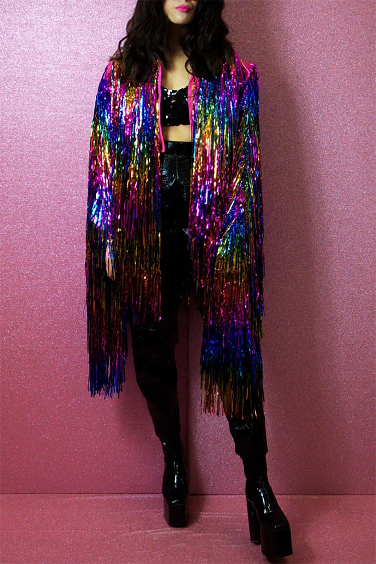 Tinsel clearance fringe jacket