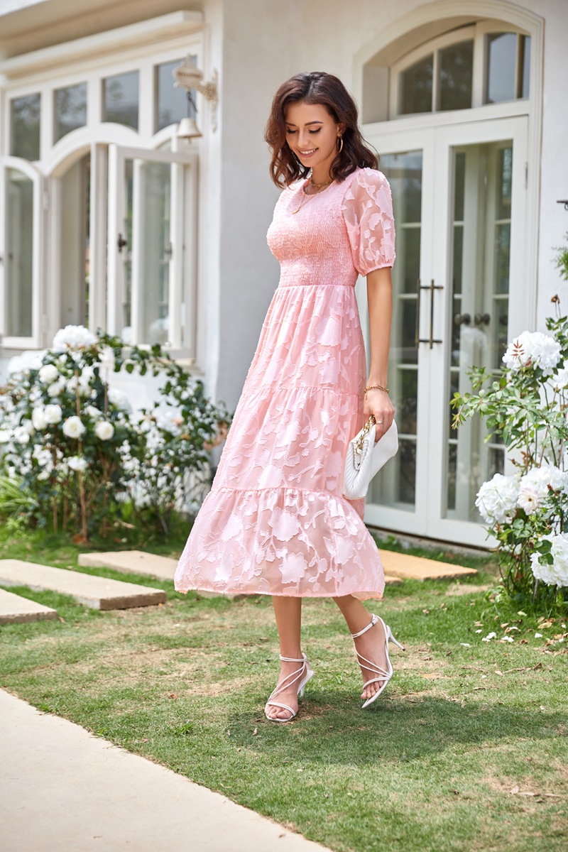 womens_roundneck_summer_midi_dress_dress_outfit_for_weddings