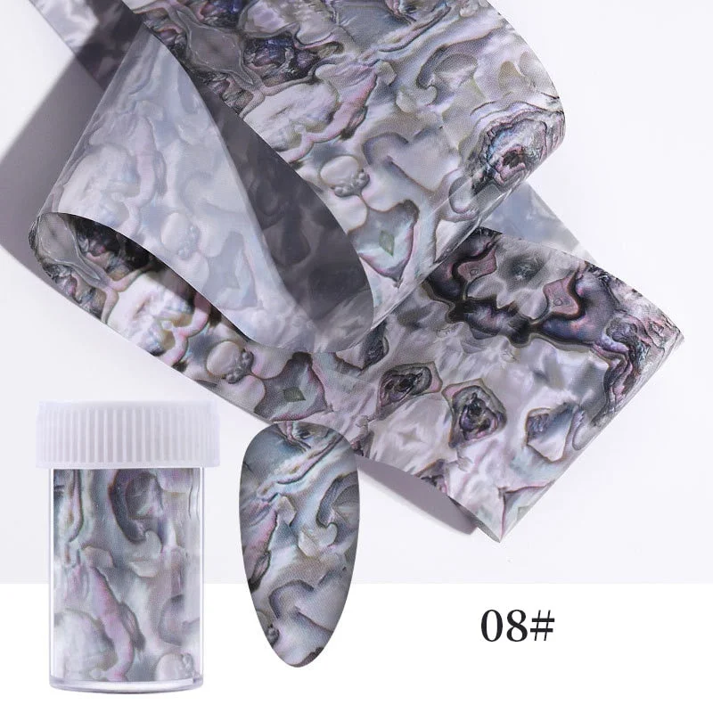 1 Roll Snowflake Christmas Sparkly Nail Foils Marble Series Nail Art Transfer Sticker Nail Decorations DIY Nail Accessories