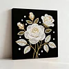 DIY Pearl Painting Rose for Home Decor with Frame(25x25cm)