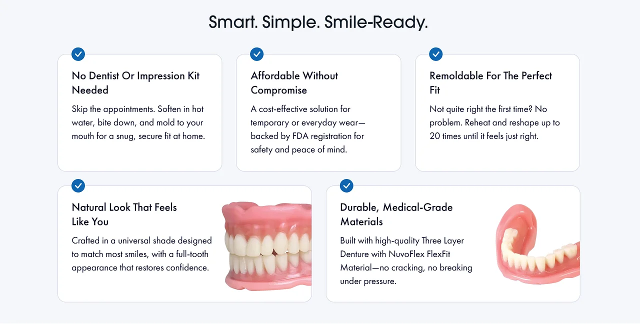 BRONY™ Custom-Fit Full Functional Dentures Make you more confident