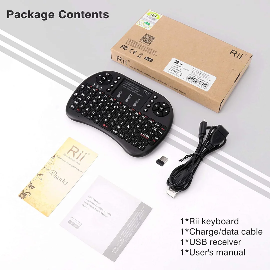 Rii i8+ Mini Wireless Touch Keyboard