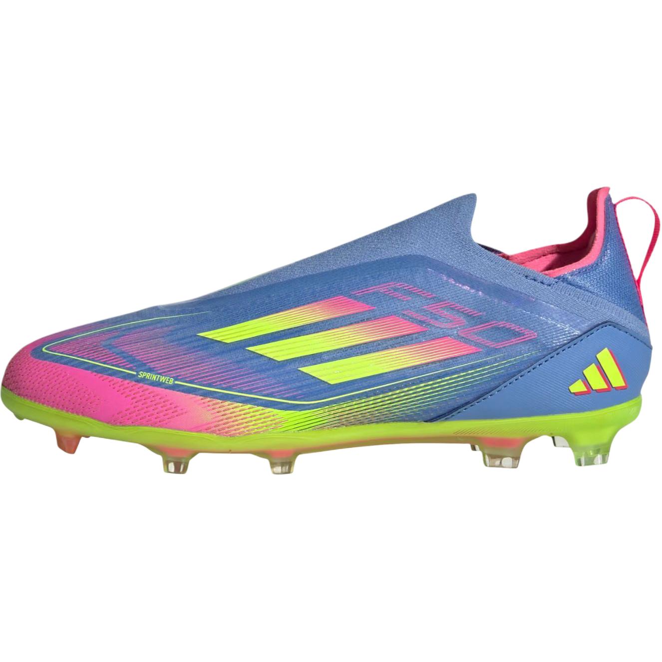 Adidas F50 ELITE Anti Slip Wear Resistant Low Top Kids' Soccer Shoes Blue Teenagers