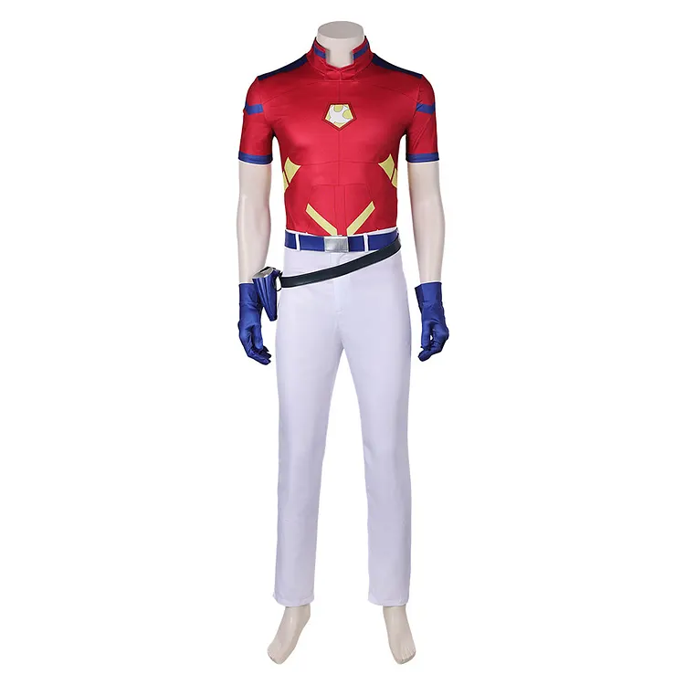 Suicide Squad ISEKAI (2024) Peacemaker Red Outfits Cosplay Costume Halloween Carnival Suit
