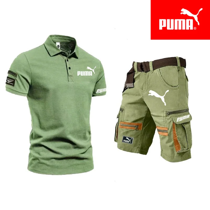 PUMA - Férfi nyári rövid ujjú póló, kiváló minőségű laza póló, plusz laza farmer rövidnadrág