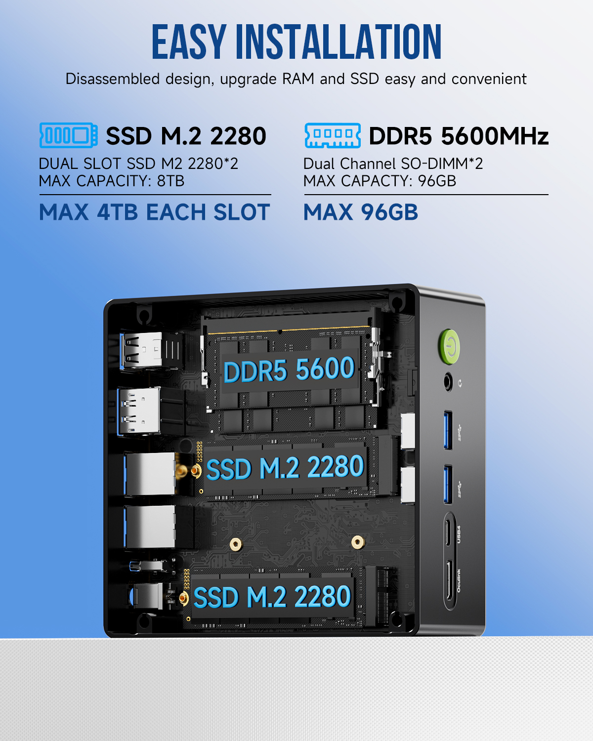 GMKtec AMD Ryzen 7 8845HS Mini PC--NucBox K8 Plus 399.99