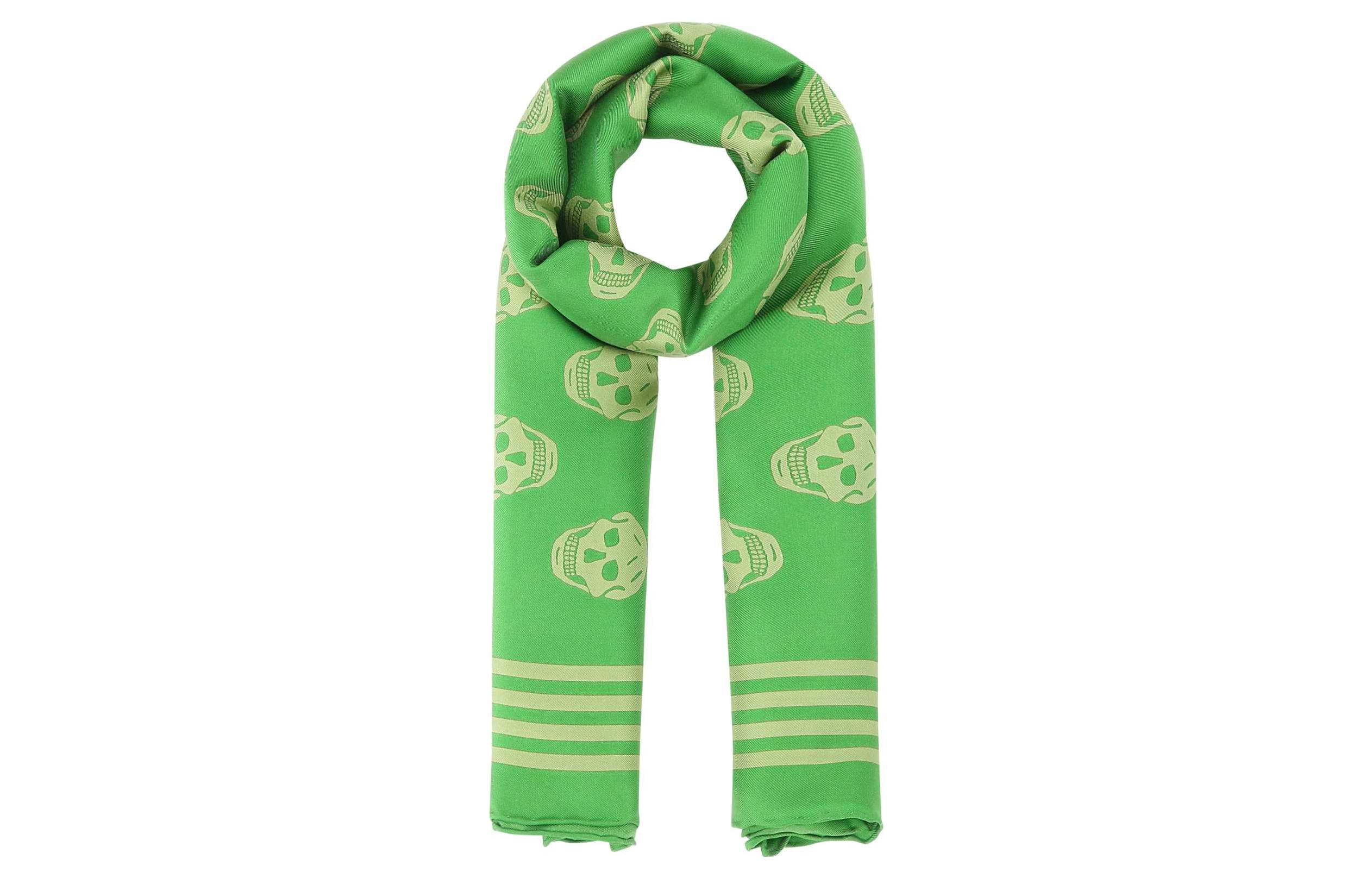 Alexander McQueen Silk Scarves Unisex Green