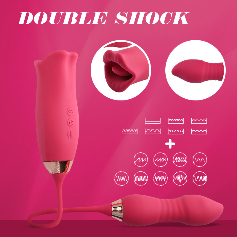 Scarlet Rose Lip 3-in-1 Bitting & Thrusting Vibrator